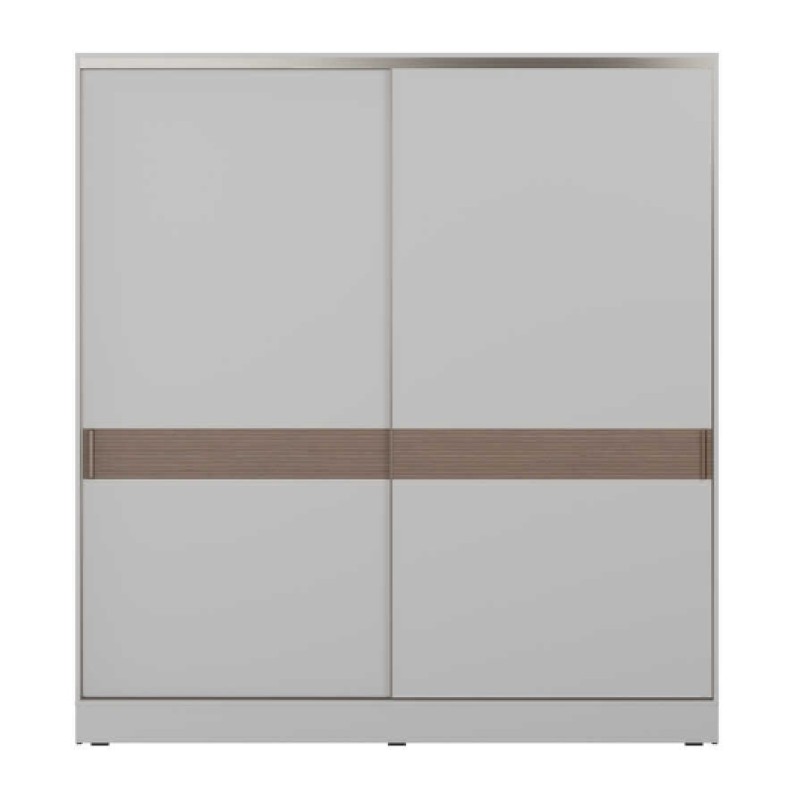 Ντουλάπα SWD-1827-VZ Milano συρόμενη λευκό Mink 207x223x60cm (ΜxΥxΒ)