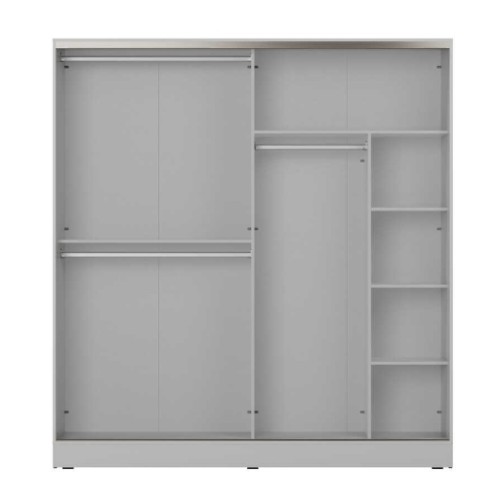 Ντουλάπα SWD-1827-VZ Milano συρόμενη λευκό Mink 207x223x60cm (ΜxΥxΒ)