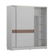 Ντουλάπα SWD-1827-VZ Milano συρόμενη λευκό Mink 207x223x60cm (ΜxΥxΒ)