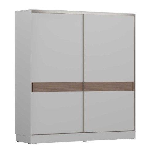 Ντουλάπα SWD-1827-VZ Milano συρόμενη λευκό Mink 207x223x60cm (ΜxΥxΒ)