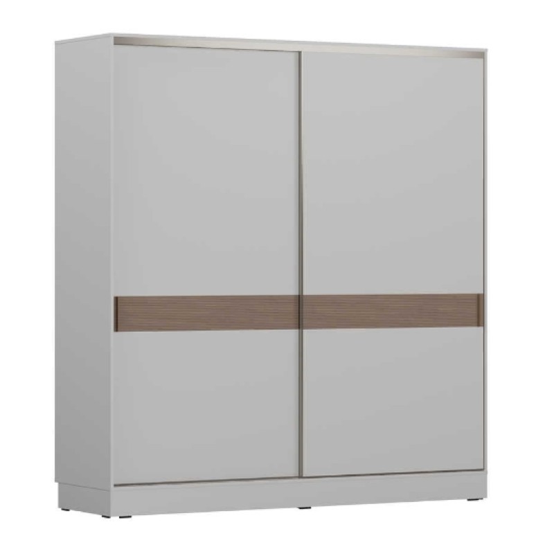 Ντουλάπα SWD-1827-VZ Milano συρόμενη λευκό Mink 207x223x60cm (ΜxΥxΒ)