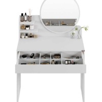 Τουαλέτα- μπουντουάρ MU-708-DD make up λευκή 90x138x45cm