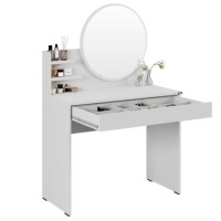 Τουαλέτα- μπουντουάρ MU-708-DD make up λευκή 90x138x45cm