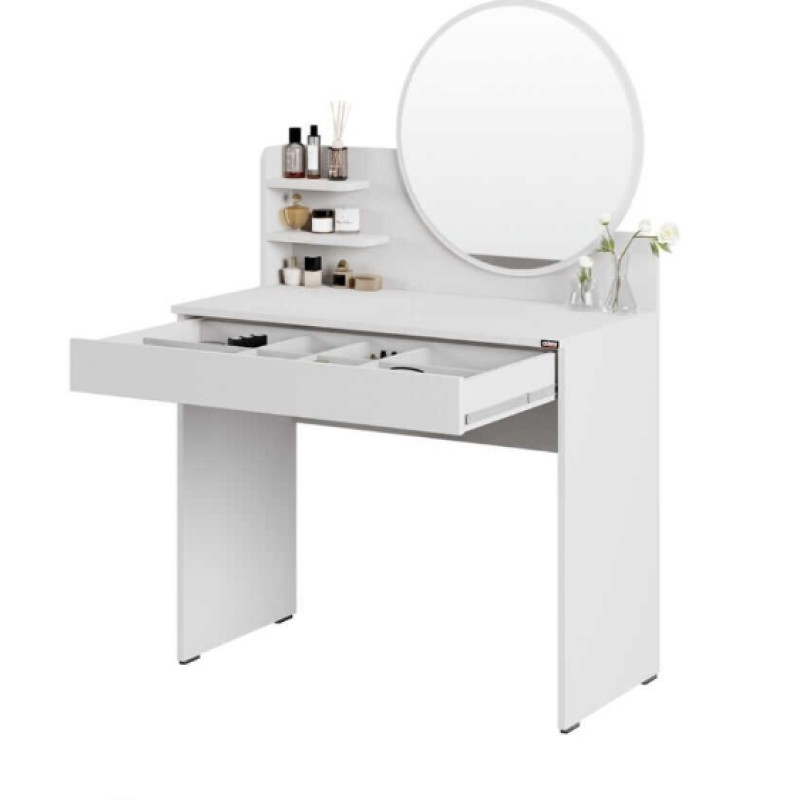 Τουαλέτα- μπουντουάρ MU-708-DD make up λευκή 90x138x45cm