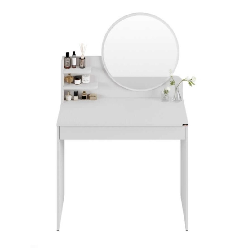 Τουαλέτα- μπουντουάρ MU-708-DD make up λευκή 90x138x45cm