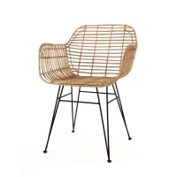 Καρέκλα Τραπεζαρίας με μπράτσα Marea Black legs (57x60x82) Soulworks 0300087