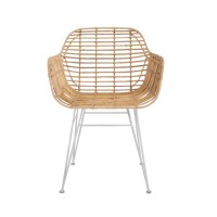Καρέκλα Τραπεζαρίας με μπράτσα Marea White legs (57x60x82) Soulworks 0300088
