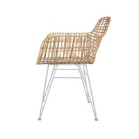 Καρέκλα Τραπεζαρίας με μπράτσα Marea White legs (57x60x82) Soulworks 0300088