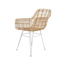 Καρέκλα Τραπεζαρίας με μπράτσα Marea White legs (57x60x82) Soulworks 0300088