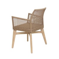 Καρέκλα Τραπεζαρίας με μπράτσα Thin Air Low Back Latte (61x59x79) Soulworks 0370070