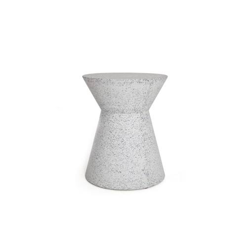 Σκαμπό Biella Terazzo Grey Black (35x35x44) Soulworks 0800001