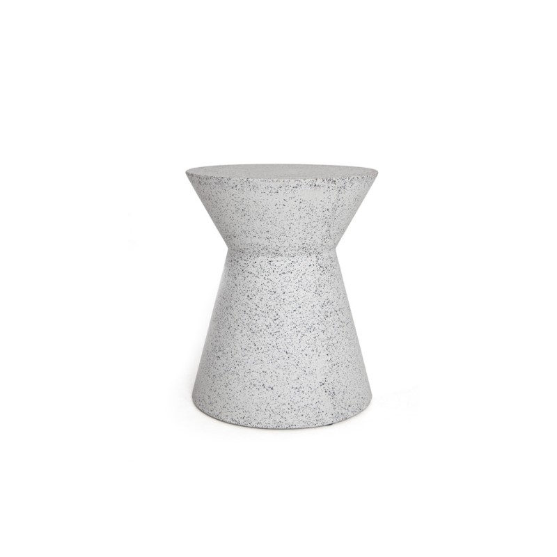 Σκαμπό Biella Terazzo Grey Black (35x35x44) Soulworks 0800001