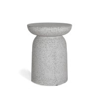 Σκαμπό Rieti Terazzo Grey Black (35x35x45) Soulworks 0800007