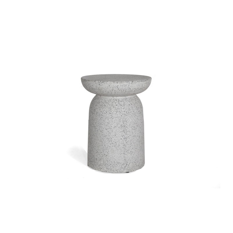 Σκαμπό Rieti Terazzo Grey Black (35x35x45) Soulworks 0800007