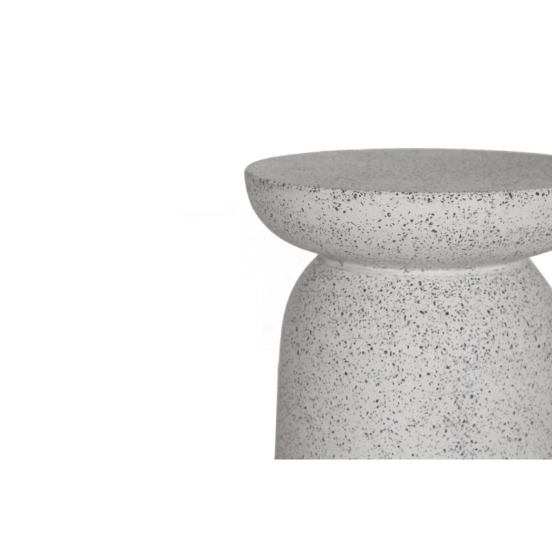 Σκαμπό Rieti Terazzo Grey Black (35x35x45) Soulworks 0800007