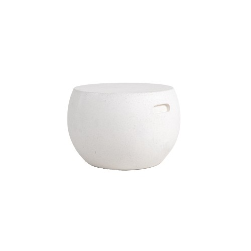 Τραπέζι Καθιστικού Rieti Terazzo White Round (44x44x34) Soulworks 0800047
