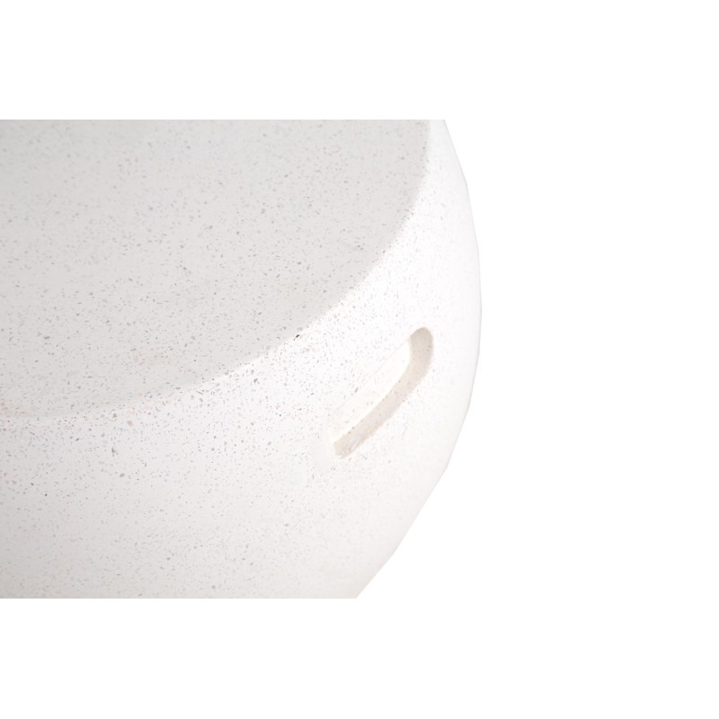 Τραπέζι Καθιστικού Rieti Terazzo White Round (44x44x34) Soulworks 0800047