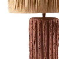 Επιτραπέζιο Φωτιστικό Brava Raffia Terracotta (36x36x60) Soulworks 0880003