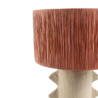 Επιτραπέζιο Φωτιστικό Miela Raffia Beige Terracota (34x34x52) Soulworks 0880005
