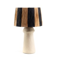 Επιτραπέζιο Φωτιστικό Juvela Raffia Beige Black (42x42x54) Soulworks 0880006