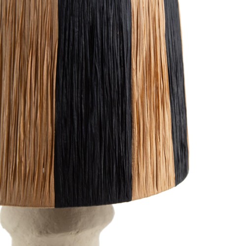 Επιτραπέζιο Φωτιστικό Juvela Raffia Beige Black (42x42x54) Soulworks 0880006
