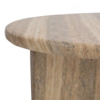Τραπέζι Καθιστικού Frey Travertine (91x91x38) Soulworks 0910011