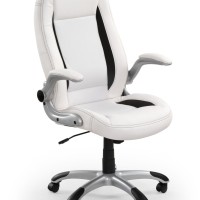 SATURN Καρέκλα γραφείου σε λευκό με μηχανισμό TILT 67x65x112-120cm