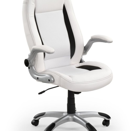SATURN Καρέκλα γραφείου σε λευκό με μηχανισμό TILT 67x65x112-120cm 