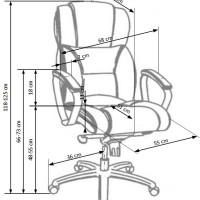 FOSTER Καρέκλα γραφείου με μηχανισμό multiblock 68x54x118-125cm