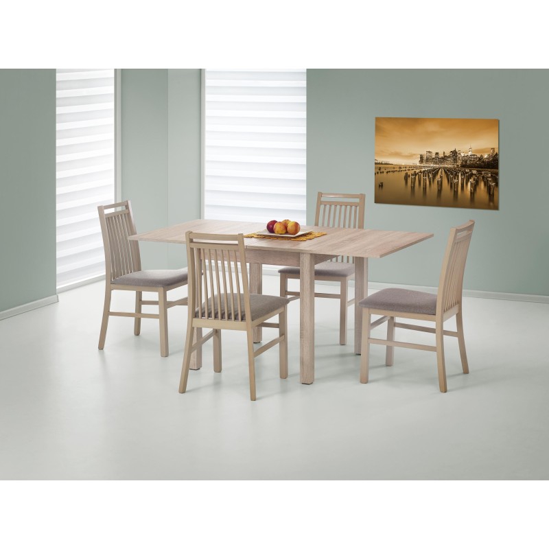 Τραπέζι επέκτασης GRACJAN σε φυσικό 80-160x80x76cm