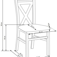 Καρέκλα DARIUSZ 2 λευκό διαστάσεις: 45/43/90cm