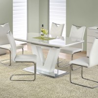 Επεκτεινόμενο Τραπέζι MISTRAL 160-220/90/77 cm,ανοξείδωτο-λευκό