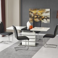 NORD τραπέζι επέκτασης λευκό / μαύρο  140-180/80/76 cm  2010001153535