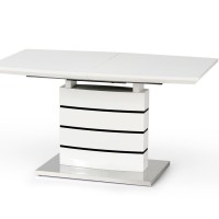NORD τραπέζι επέκτασης λευκό / μαύρο  140-180/80/76 cm  2010001153535