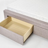 EVORA Κρεβάτι με συρτάρια μπεζ 164x215x111cm (για στρώμα 160x200cm)