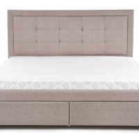 EVORA Κρεβάτι με συρτάρια μπεζ 164x215x111cm (για στρώμα 160x200cm)
