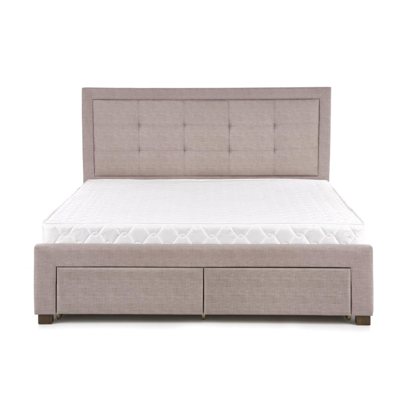 EVORA Κρεβάτι με συρτάρια μπεζ 164x215x111cm (για στρώμα 160x200cm)