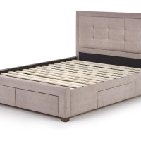 EVORA Κρεβάτι με συρτάρια μπεζ 164x215x111cm (για στρώμα 160x200cm)