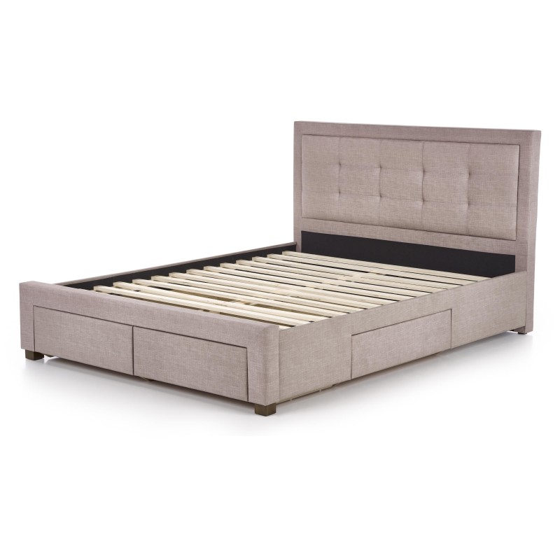 EVORA Κρεβάτι με συρτάρια μπεζ 164x215x111cm (για στρώμα 160x200cm)