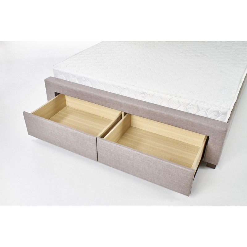 EVORA Κρεβάτι με συρτάρια μπεζ 164x215x111cm (για στρώμα 160x200cm)
