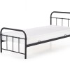 LINA 90 Κρεβάτι μεταλλικό σε μαύρο χρώμα 94x209x93cm (για στρώμα 90x200cm)