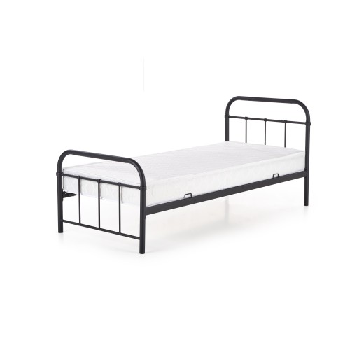 LINA 90 Κρεβάτι μεταλλικό σε μαύρο χρώμα 94x209x93cm (για στρώμα 90x200cm)