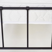 LINA 90 Κρεβάτι μεταλλικό σε μαύρο χρώμα 94x209x93cm (για στρώμα 90x200cm)