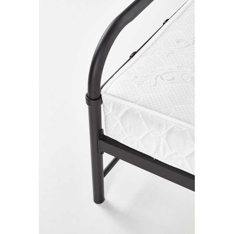 LINA 90 Κρεβάτι μεταλλικό σε μαύρο χρώμα 94x209x93cm (για στρώμα 90x200cm)