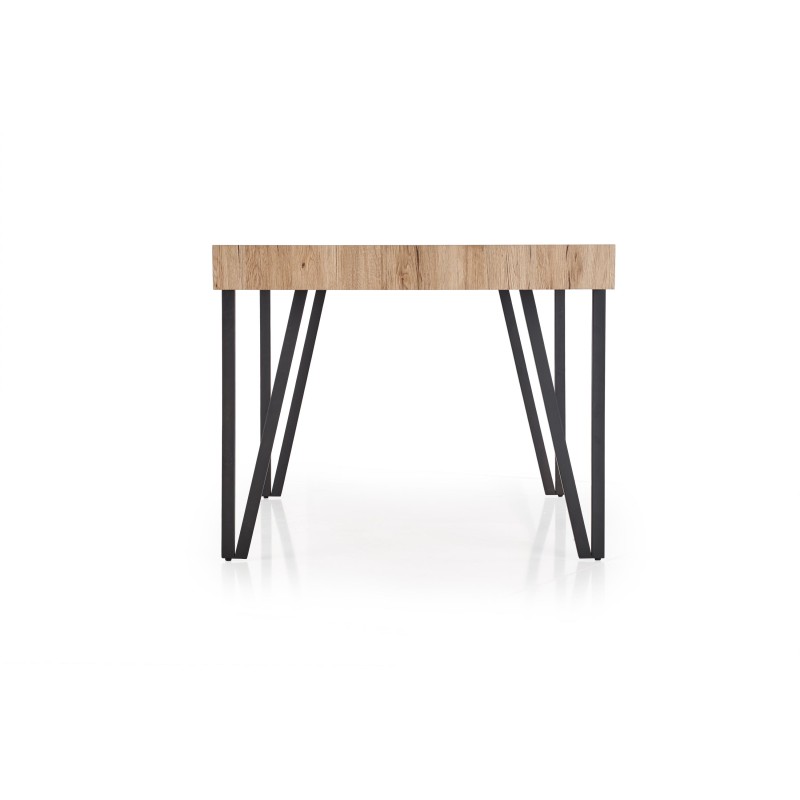 Τραπέζι τραπεζαρίας YOHANN 170/90/76 cm, san remo oak, πόδια - μαύρο