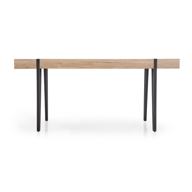 Τραπέζι τραπεζαρίας YOHANN 170/90/76 cm, san remo oak, πόδια - μαύρο