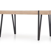 Τραπέζι τραπεζαρίας YOHANN 170/90/76 cm, san remo oak, πόδια - μαύρο