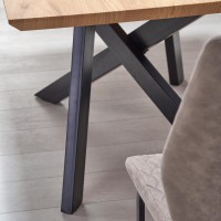 CAPITAL Τραπέζι προέκτασης χρυσαφένιο δρυς 160-200/90/76 cm