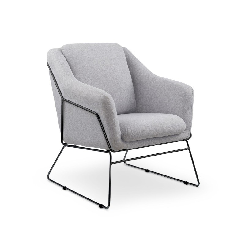 SOFT 2 Πολυθρόνα γκρι 69x76x81 με ύψος καθίσματος 46 cm
