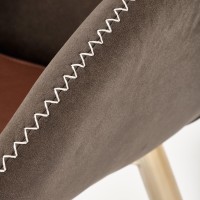 Πολυθρόνα τραπεζαρίας K304 σκούρο γκρι / καφέ 57/59/81/47 cm 2010001166375
